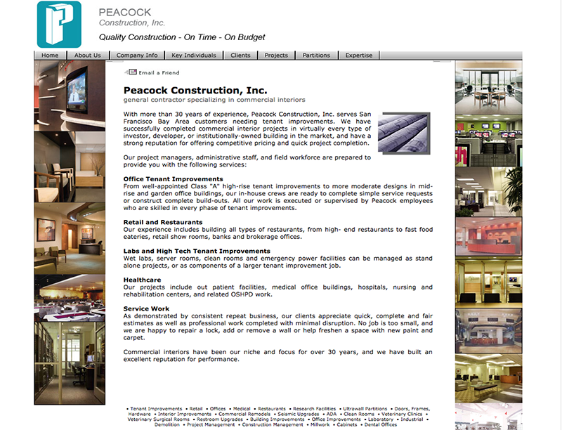 Peacock Construction - Before